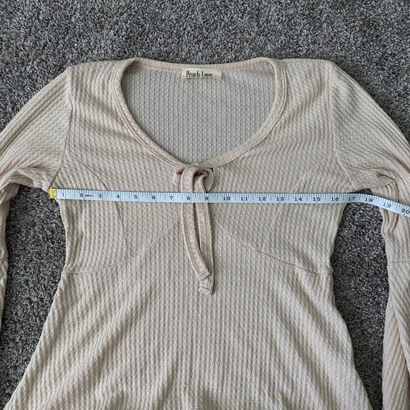 Peach Love Fitted Cream Blouse - Picture 6 of 6